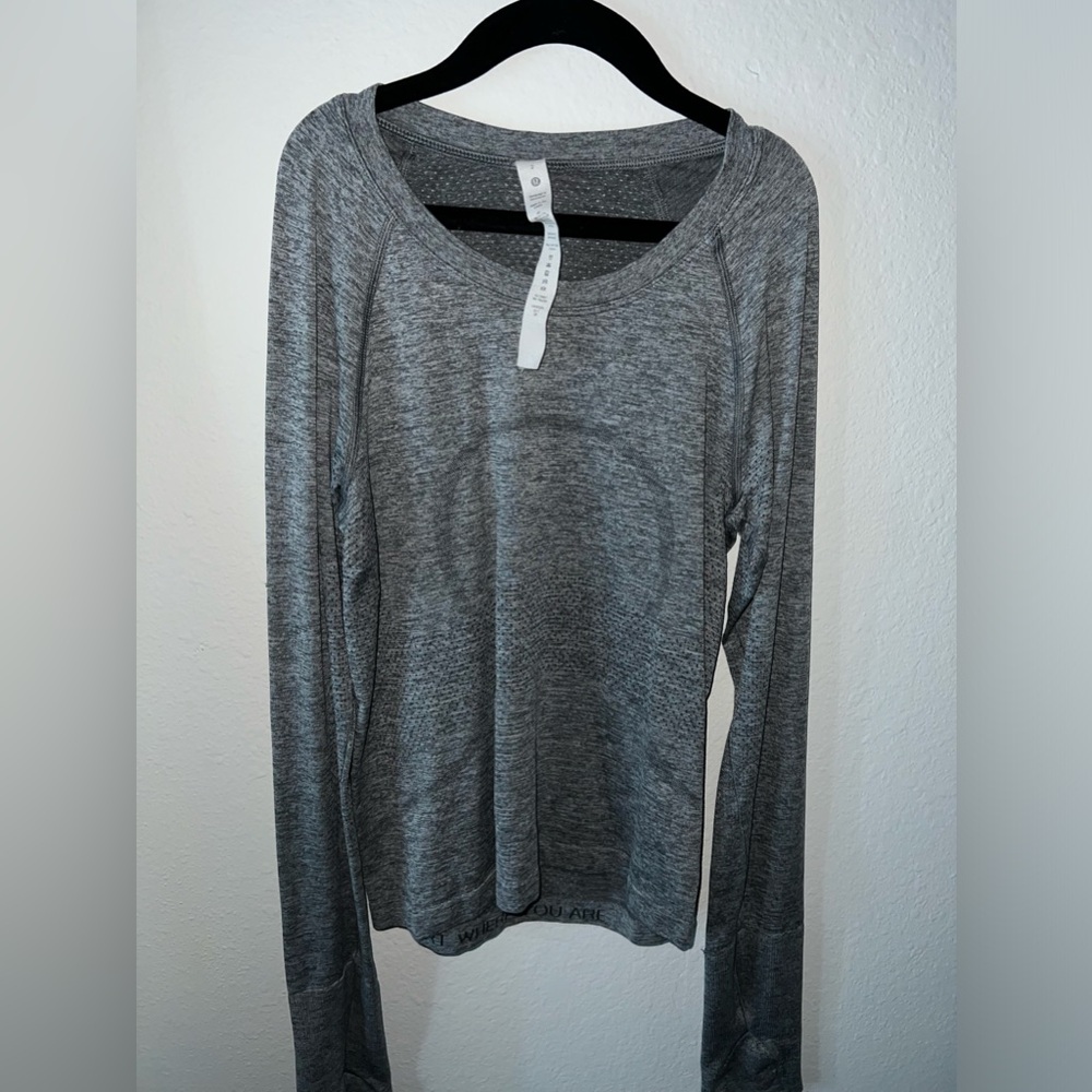 lululemon grey long sleeve swift tech